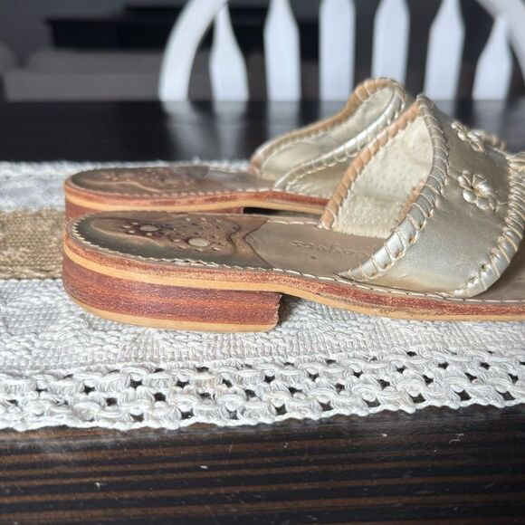 Jack Rogers Platinum Gold Slide Sandal - Picture 5 of 9